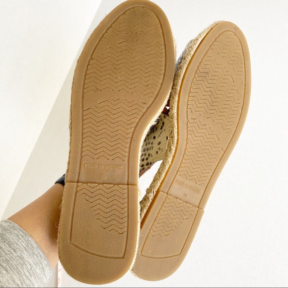 Pour La Victoire Snake Embossed Olivia Espadrilles Flat Sandals 8.5 - Picture 10 of 14